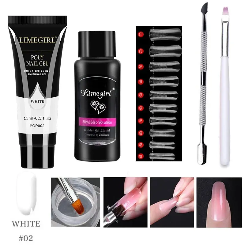 LIMEGIRL 15ml Nail Extension Gel Kit - Quick Extend Gel