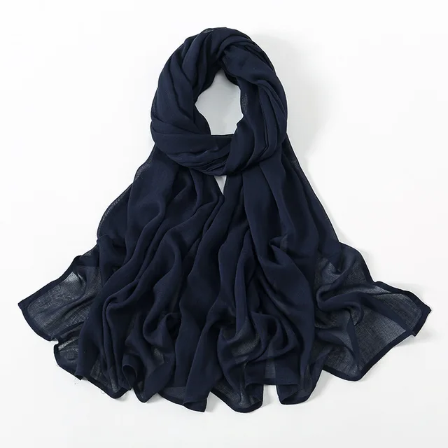 Nouveau Hijabs musulmans pour femmes écharpe mince châles unis Femme Musulman doux Viscose rayonne foulard islamique Turban bandeau 190x85 cm