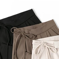 Spring Women Lace Up Straight Leg Suit Pants Female Solid Color High Waisted Trousers Lady Chic Designer All Match Work Pants - Image 6