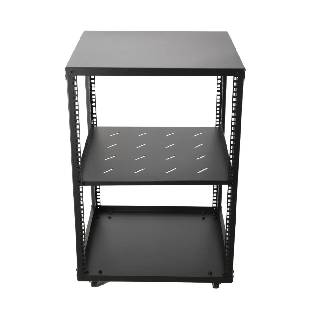 12U/15U/20U Network Cabinet 2mm Adjust Shelf With 4 wheels for Server/Shielded Cabinet Mobile Audio Amplifier Rack Shelf