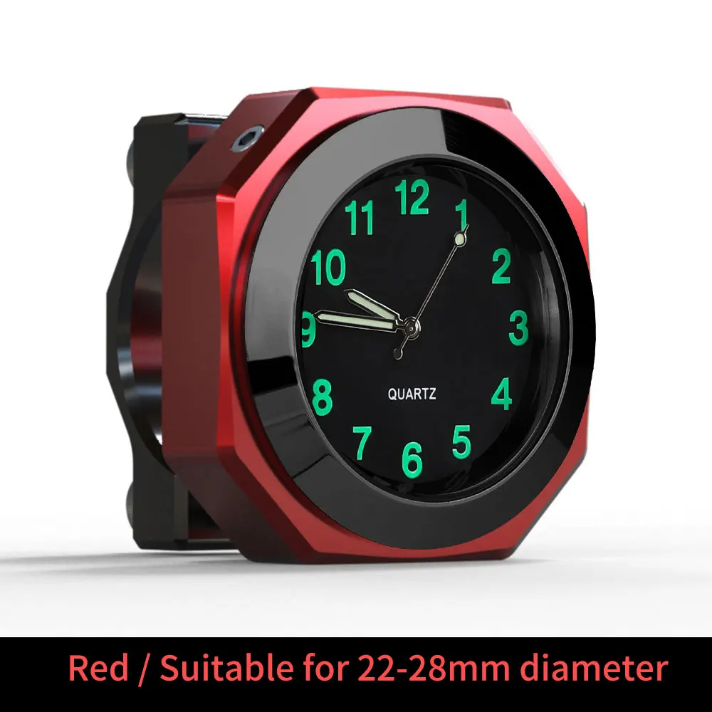 Premium Waterproof Luminous Quartz Handlebar Clock for Motorcycles and Bicycles
