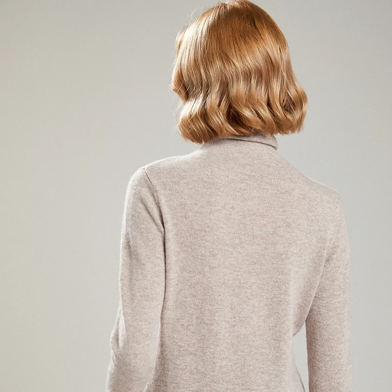2024 Fall/Winter Women Sweater Turtleneck Cashmere Sweater Women's Wool Knit Pullover Long-sleeve Slim Bottoming Shirt Larg Size 2
