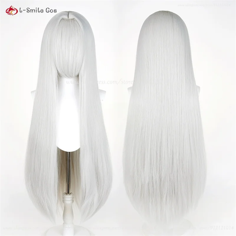 100cm Long Scalp Wig mit Pony Schwarz Weiß Blau, Cosplay Perücke Damen, Hitzebeständig, Synthetik Haar, Halloween 16 100cm Long Scalp Wig mit Pony Schwarz Weiß Blau, Cosplay Perücke Damen, Hitzebeständig, Synthetik Haar, Halloween 5