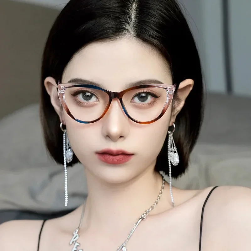 Sexy Cat Eye Glasses Women Anti Blue Light Transparent Eyewear Computer Reading Eyeglasses Optical Frame Ocul anti blue light glasses,eyeglasses frames,anti radiation glasses,eyewear frames,women glasses,fashion eyeglasses