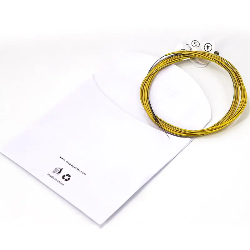 Premium Brass String Acoustic Guitar Strings with Hexagonal Carbon Steel Core Coating