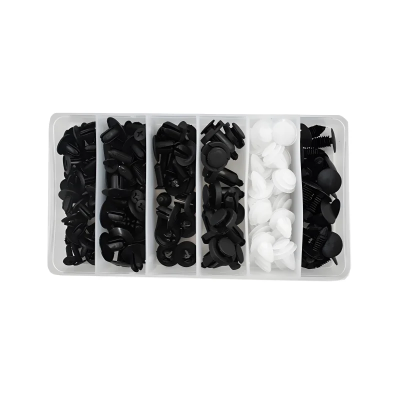 Auto Fastener Clip Car fastener clips 100pcs Car Fender Push Retainer Pin Rivet Bumper Door Trim Panel Retainer Car Accessories