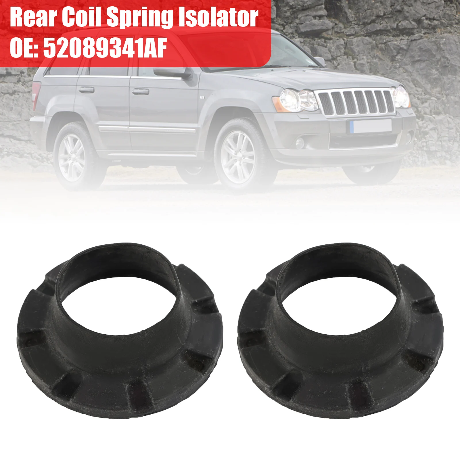 

Areyourshop Rear Coil Spring Isolator 52089341AF for Jeep Grand Cherokee WK 2005-2010