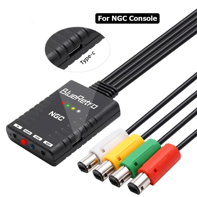 NGC BlueRetro For Nintendo GameCube Console Wireless Game Controllers Adapter To PS3 PS4 PS5 8bitdo Switch Pro wii Controllers