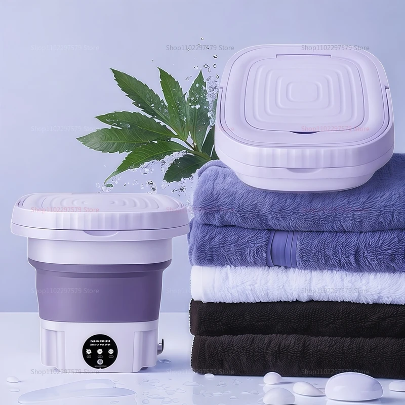 غسالة ذكية قابلة للطي سعة 8 لتر، غسالة محمولة ذات...