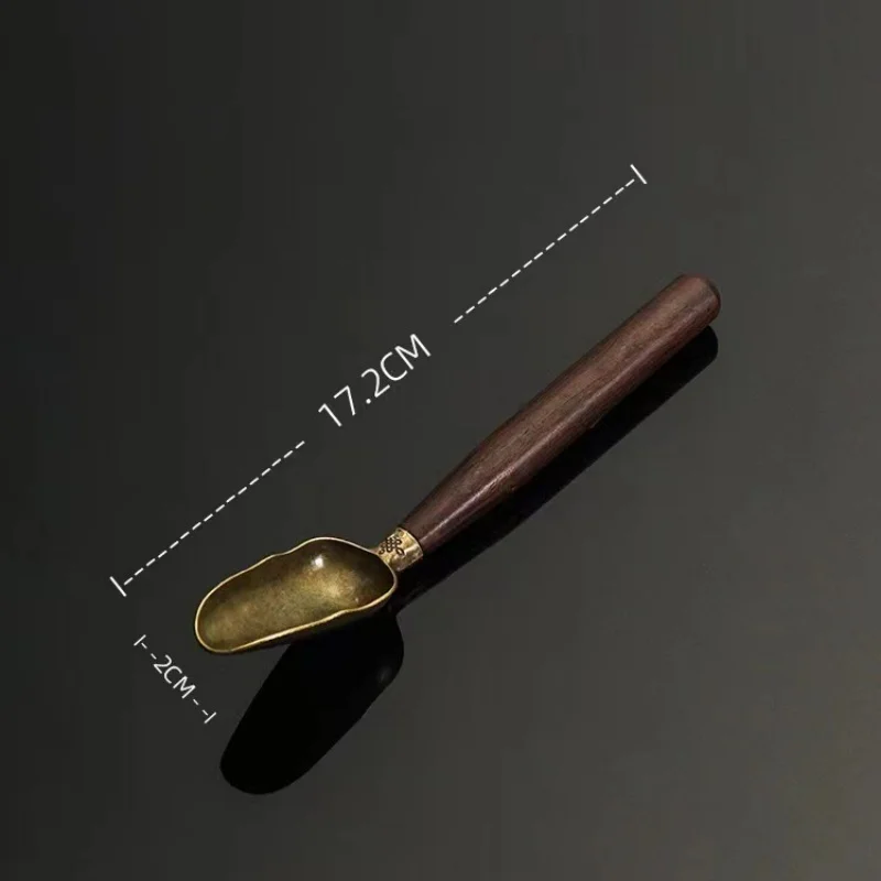 1pcs Tea Spoons Ebony Solid Wood Retro Creative Tea Shovel KongFu Ceremony Accessories