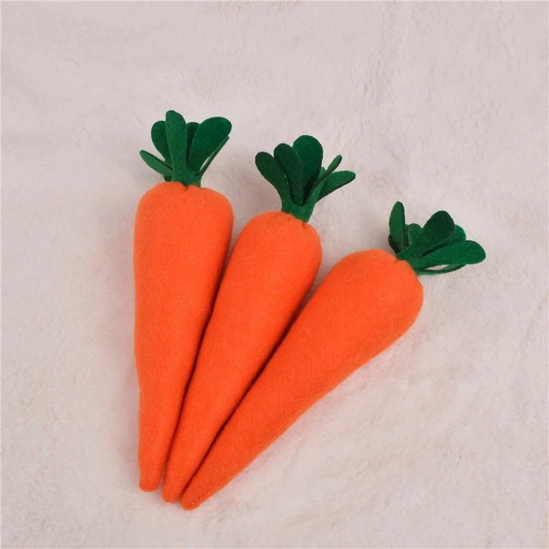 19cm Easter Ornament Carrot Fabric Bunny Carrot Simulation Vegetables for Home Table Decor Spring Easter Party Supplies Kids Toy food model,vegetable ornaments