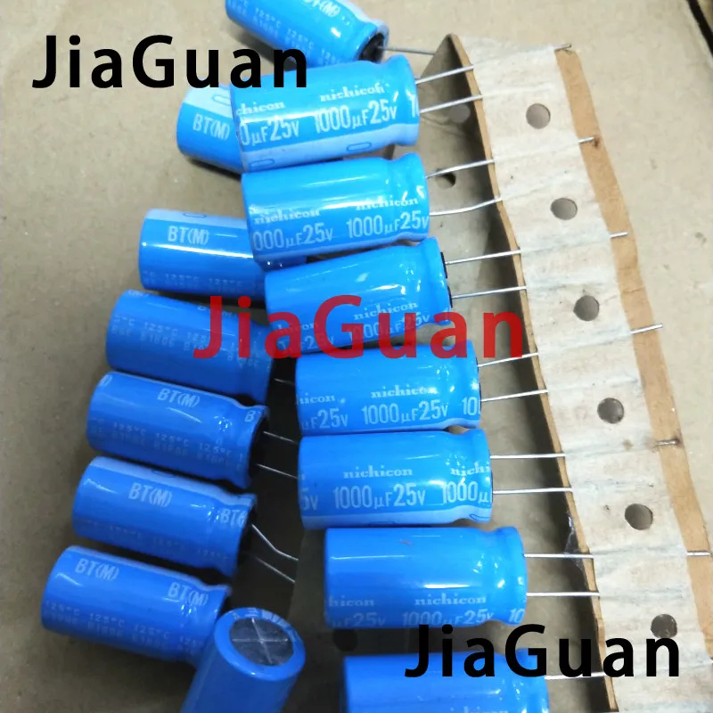 20pcsNICHICONBT25V1000UF125X25MMelectrolyticcapacitorbt125degrees1000uF25vmilitary