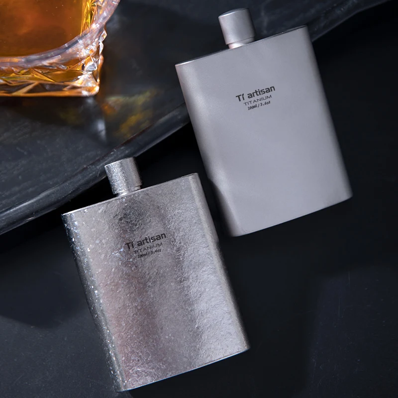 Pure Titanium Mini Wine Flask 6