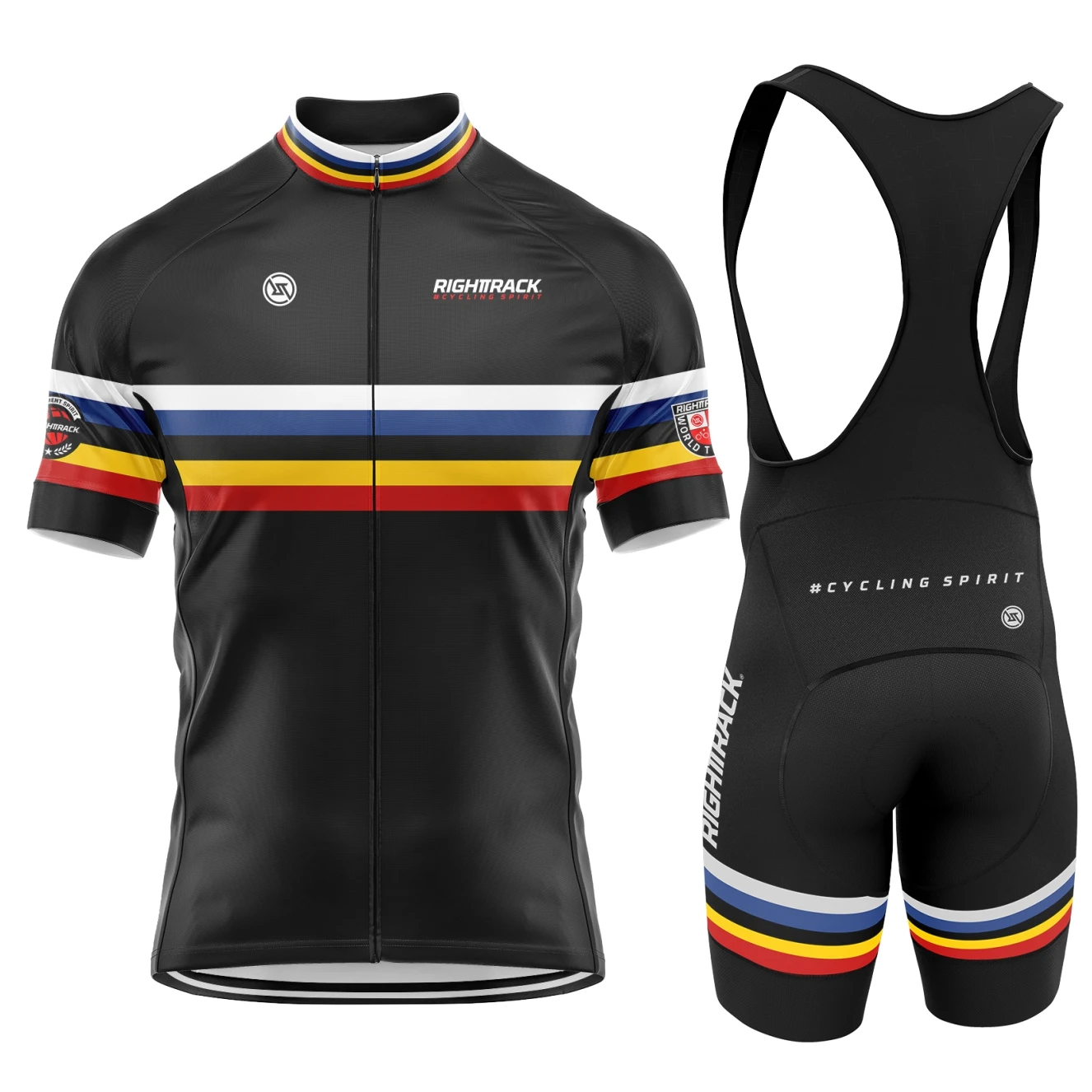 New RightTrack Pro Cycling Suits Men's Outdoor MTB Equip Indoor Training Clothing 20D BIBS Championship Designs Bike Apparel