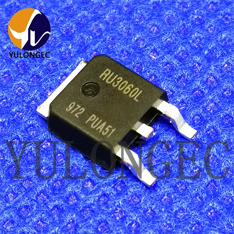 10PCS RU3060L N-Channel Power MOSFET 30V/53A 13mOhms TO-252 Chip Original