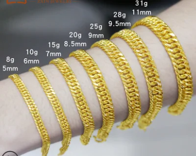 Diamond Cut Cuban Link Chain 14K Gold Filled Bracelet 8.5