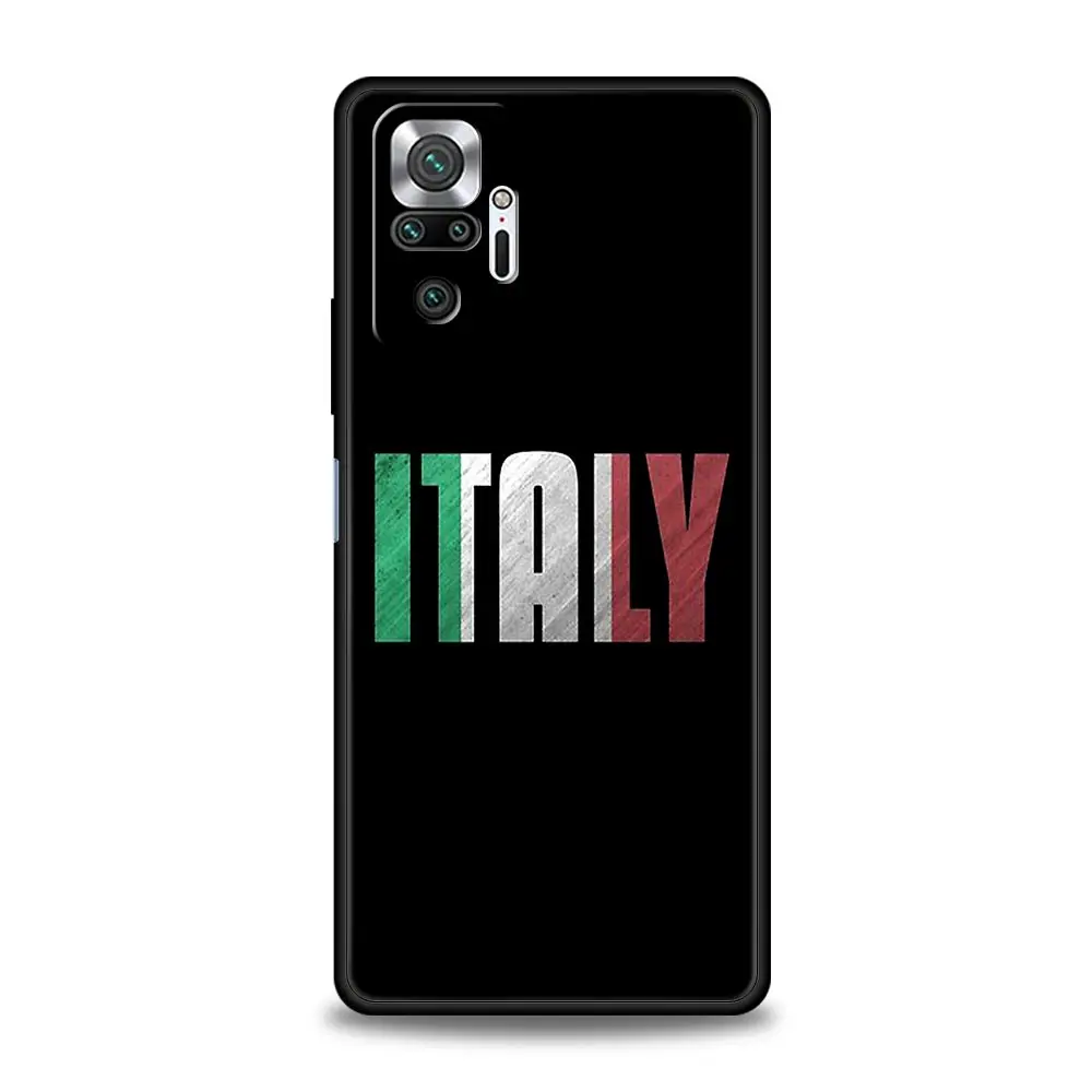 Italian Flag-Themed Black Phone Case