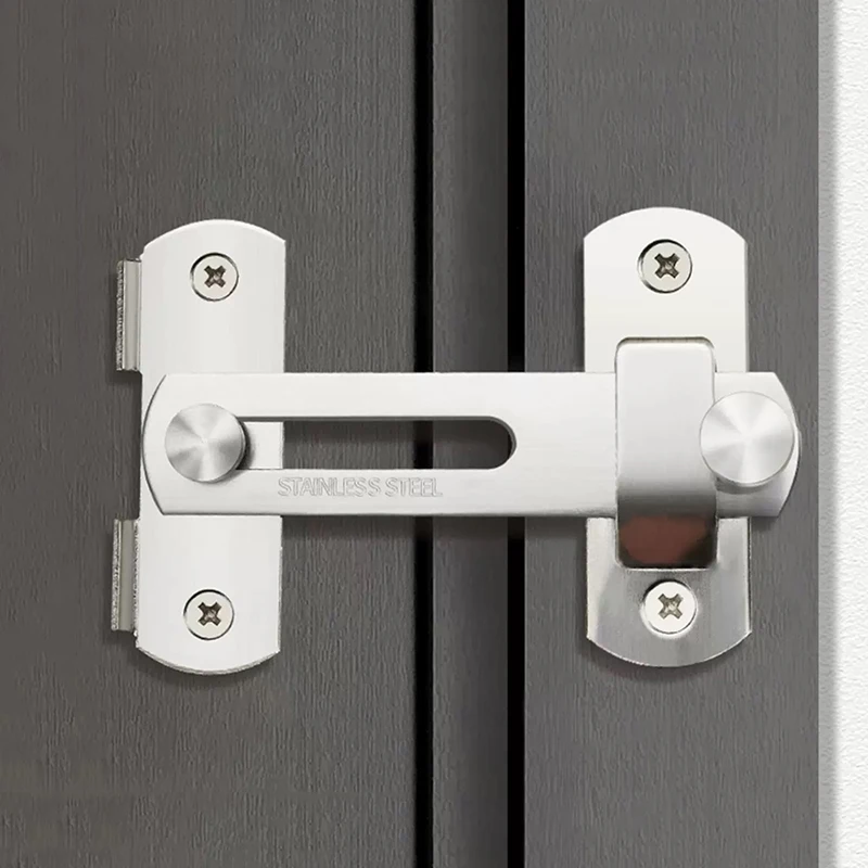 Door Latch Sliding Door Latch Door Lock Latch Stainless Steel Sliding Barn Door Lock Hardware Gate Latches Window Closet