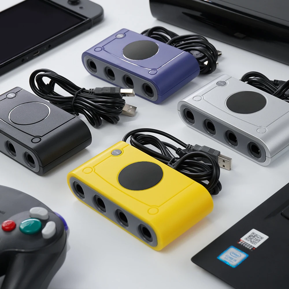 GCコントローラー　4つセット Ticknot 4ポートゲームコントローラーコンバータgamecube gc