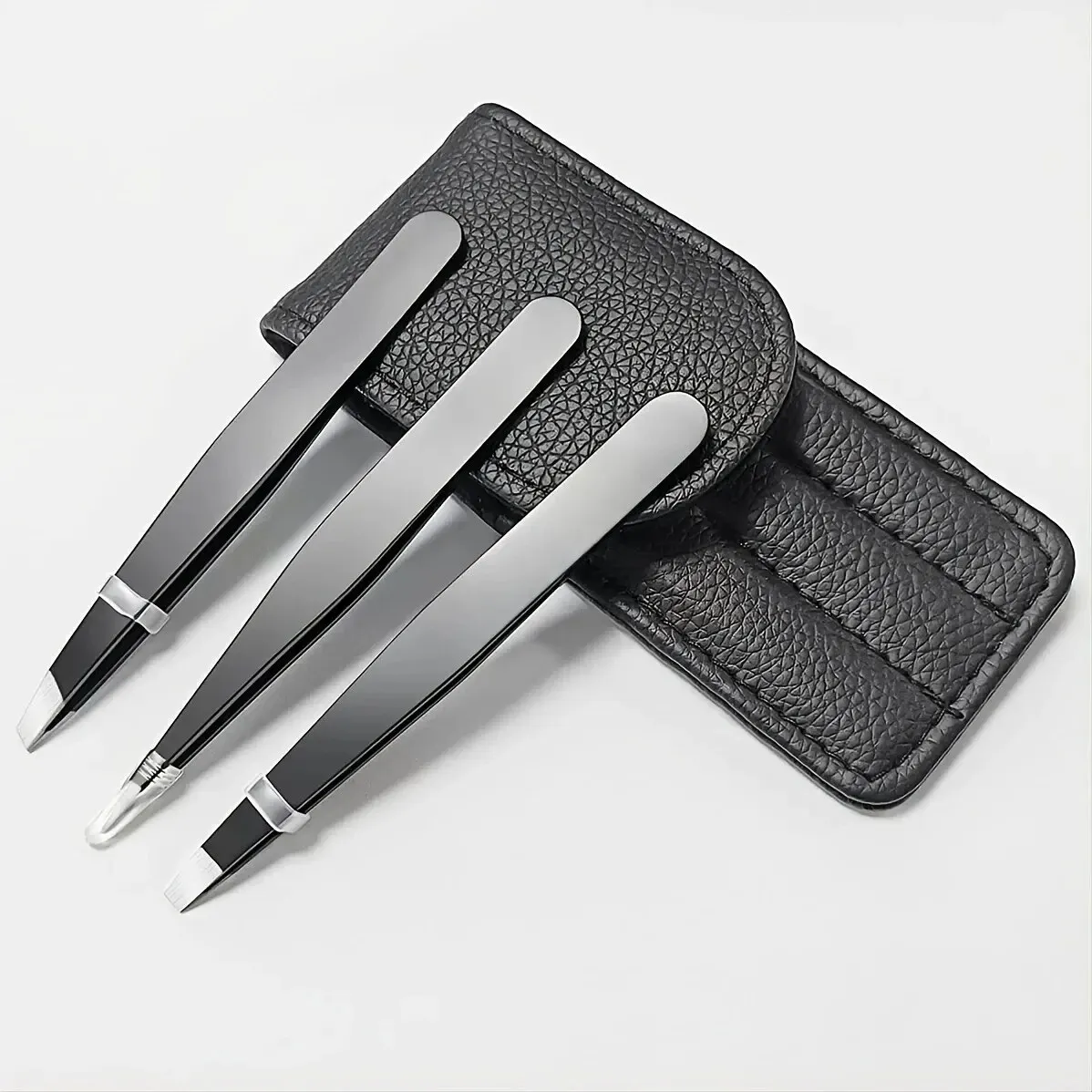 Tweezers Set 3-4pcs Stainless Steel Eyebrow Precision Sharp Tip for Body Ingrown and Facial Hair Removal