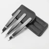 Tweezers Set 3pcs Premium Stainless Steel Eyebrow Precision Sharp Tip Tweezers for Body Ingrown and Facial Hair Removal 1