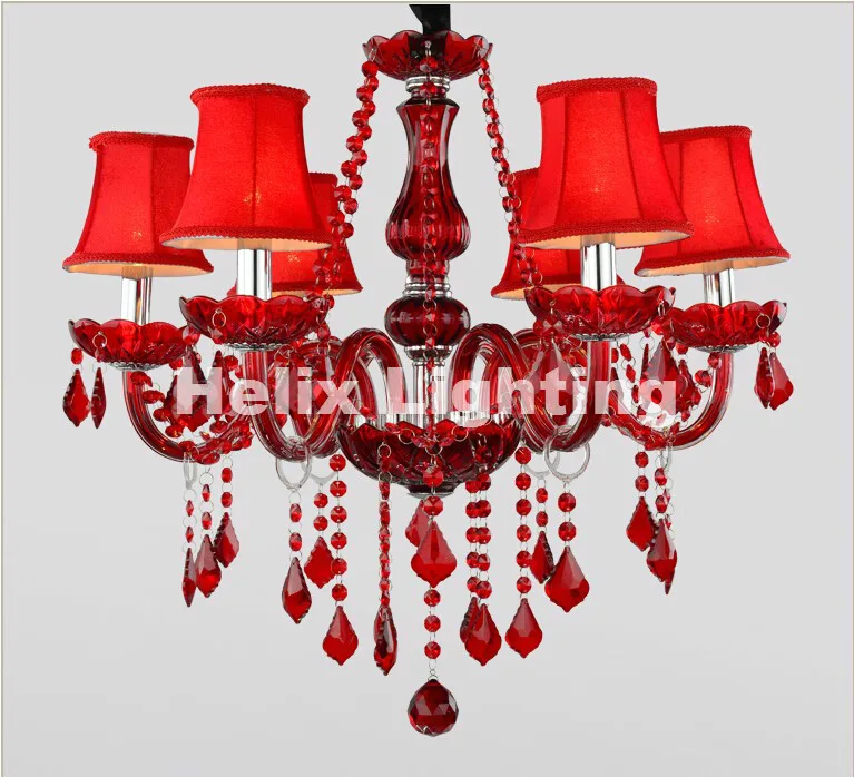 Free Shipping Luxury Red Chandelier Lustre Crystal Chandeliers Abajur  Without Lampshade Red Lustres De Teto K9 Chandeliers - Chandeliers -  AliExpress