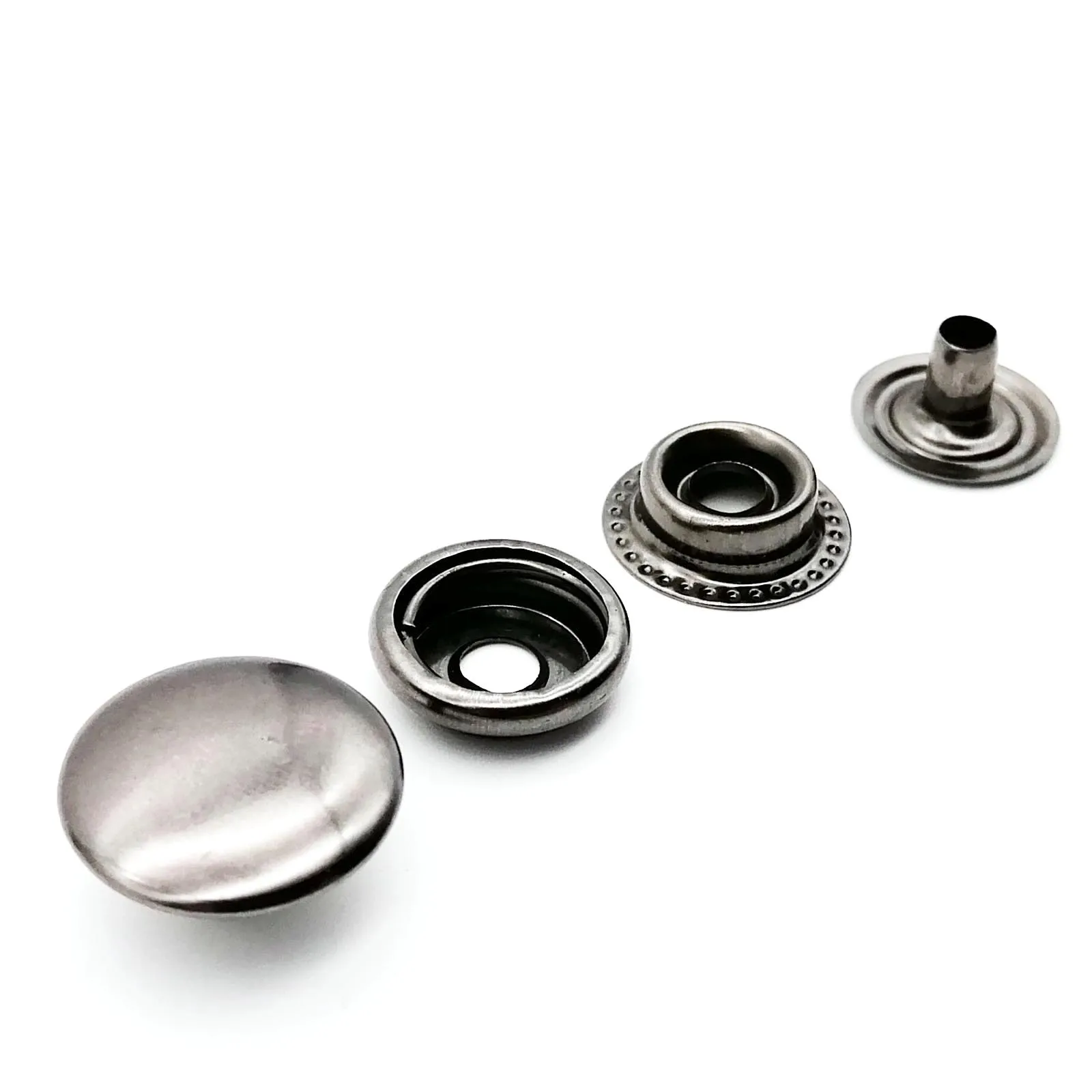 25 Sets of Metal Snap Fastener Button Press Poppers for Leather, Bags, Clothes, and Jacket Repair (No Sewing Required)