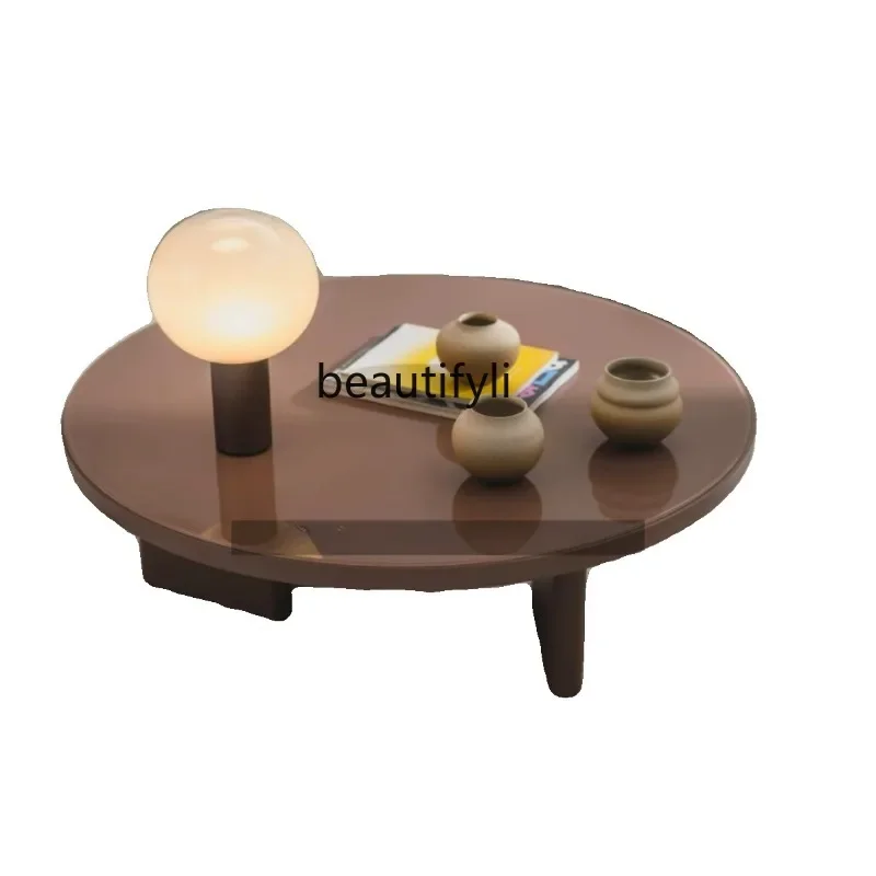 

Simple Modern Creative Tea Table French Side Table Combination round Tea Table Quiet Style Small Apartment