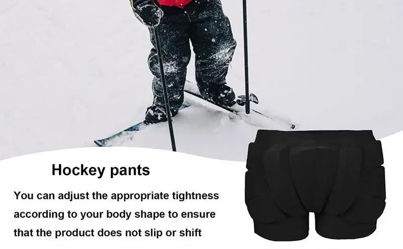 Kids Butt Hip Protection Padded Adjustable Figure Skating Shorts Crash Butt Pads for Hips Tailbone Unisex Ice Sports Children sports shorts,protective shorts,hip protective pads