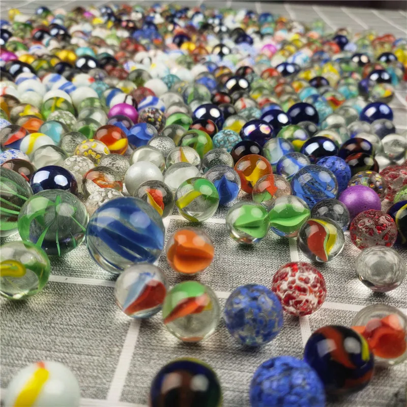 Colorful Glass Marbles Kids Marble Run Game Marble Solitaire Toy Accs Vase Filler&Fish Tank Home Decor 10Ppcs