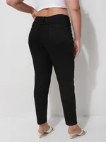 Plus Size Black Jeans Mid rise Ankle length Women's Denim Trousers Classic Design Fashion Staple - Image 2