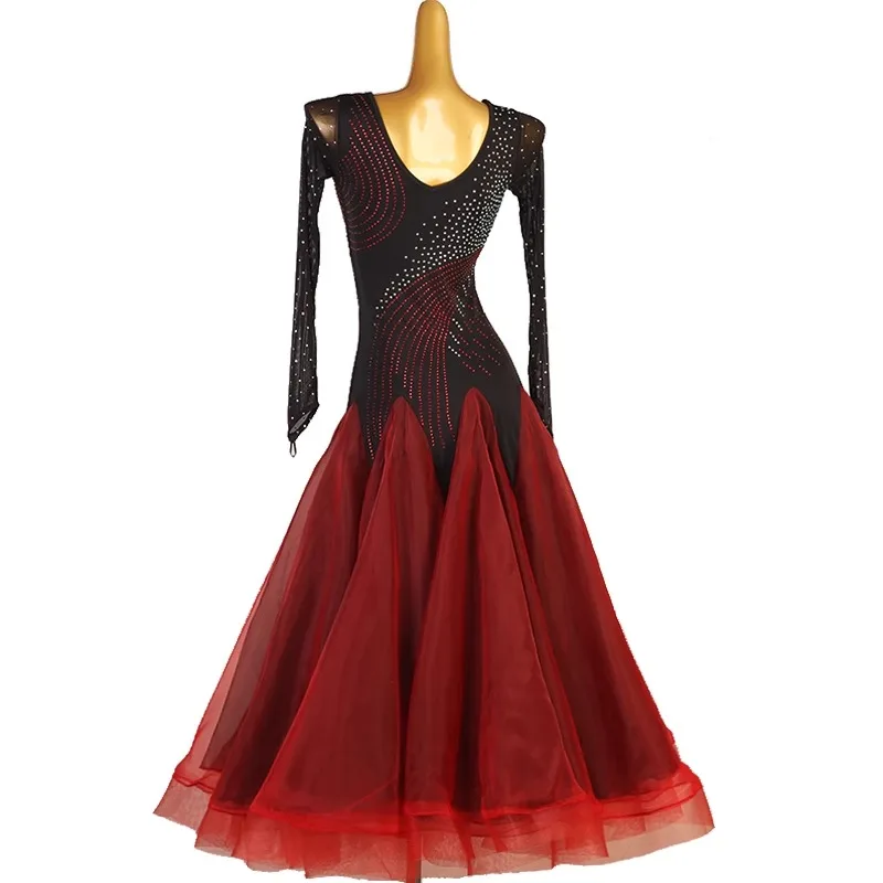 Girls Costumes Ballroom Dress Women Carnival Sports Dance Performance Fashion Clothing Waltz Evening Modern Prom Stage Suit