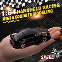 מכונית מיני דריפט RC בקנה מידה 1/64 או 1/43 עם שלט רחוק 4WD ורכבי רייסינג עם תאורת LED, מכונית מהירה בשלט רדיו לשולחן העבודה 3