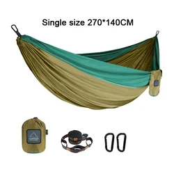Versatile Outdoor Camping and Garden Hammock (Single brown green)