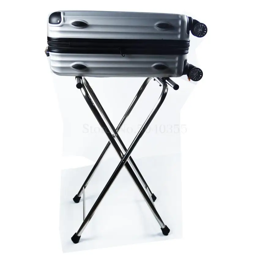 Thick stainless steel luggage rack hotel folding shelf hotel room supplies home