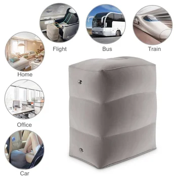 Repose-pieds de voyage gonflable Portable, coussin de jambe à trois couches de hauteur et sac de rangement, accessoires de confort extérieur 1