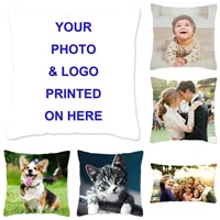 Custom Cushion Cover DIY Customized Throw Pillow Home Decorative Square Wedding Pets Baby Print Pillowcase Drop Shipping 1