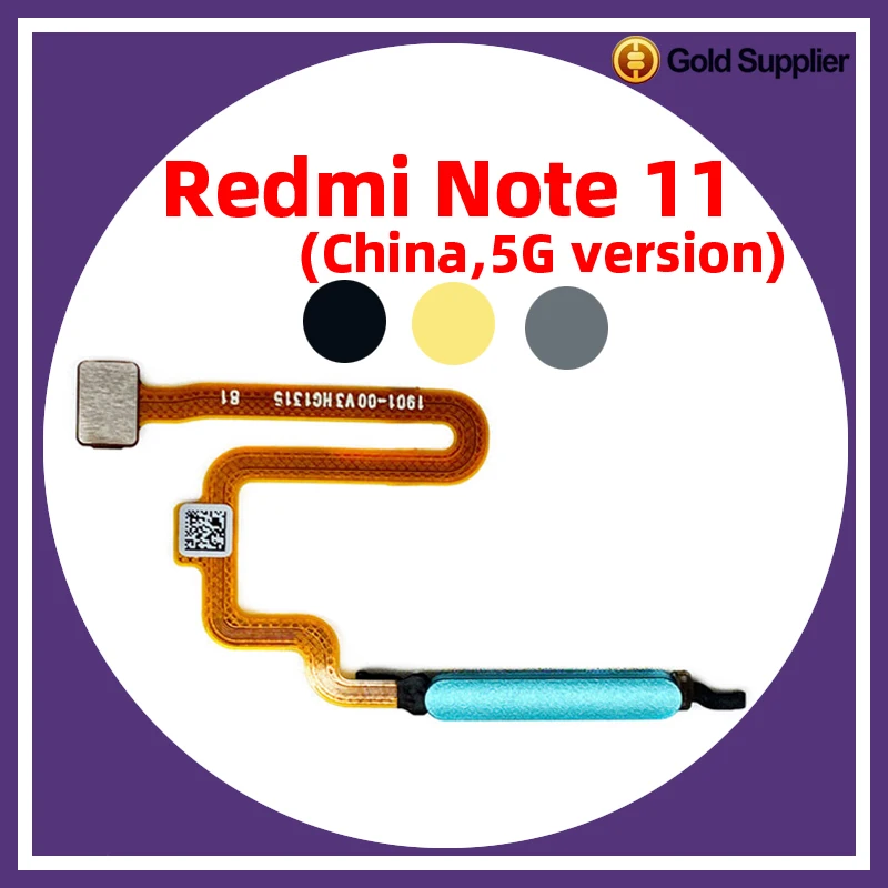 

Original For Xiaomi Redmi Note 11 5G Fingerprint Sensor Scanner Touch ID Connect Motherboard home button Flex Cable