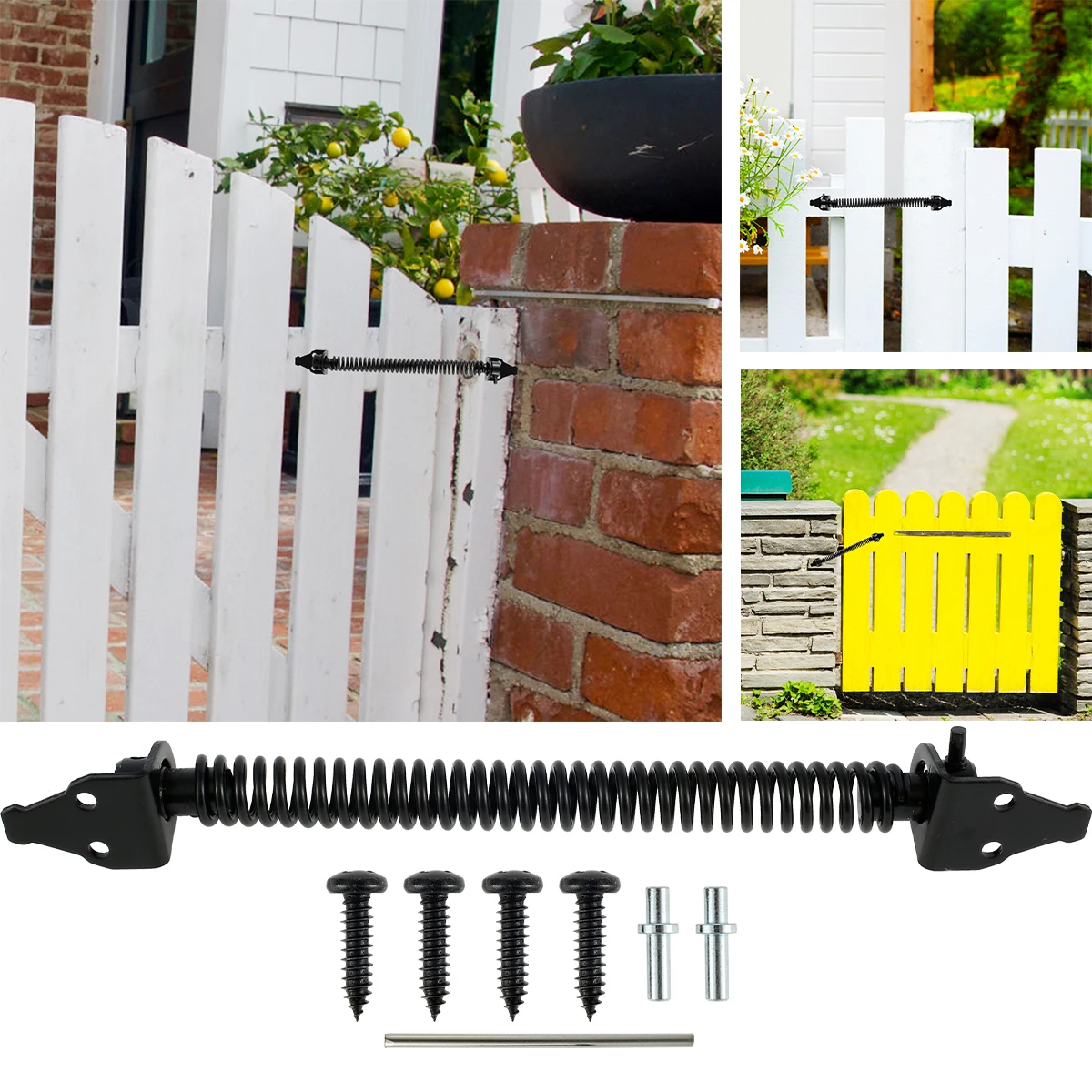Gate-Spring-Closer-8inch-Universal-Gate-Self-Closing-Spring-Metal-Fence ...