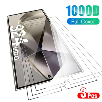 3 Pezzi Custodia Protettiva in Vetro per Samsung Galaxy S24 Ultra Samung S26 S25 S 24 24Ultra S24Ultra S26 Ultra Proteggi Schermo