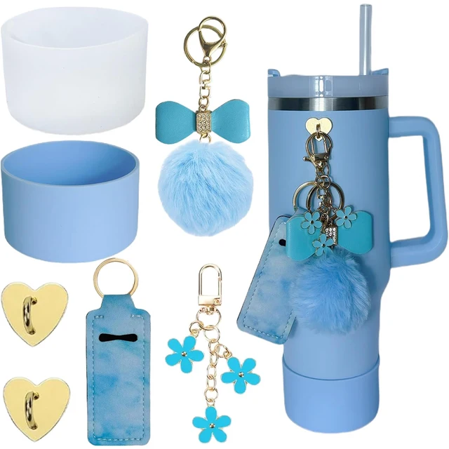 Stanley Cup Accessories Set | Handle Strap, Silicone Boot, Lipstick Holder, Charms & Straw Topper | For 30oz & 40oz Tumblers
