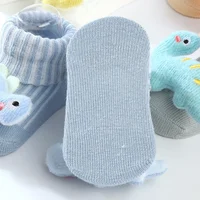 Cute Cartoon Dinosaur Baby Socks For Boys Girls Spring Summer Soft Cotton Anti Slip Solid Newborn Toddler Sock Kids Socken 0-12M 6