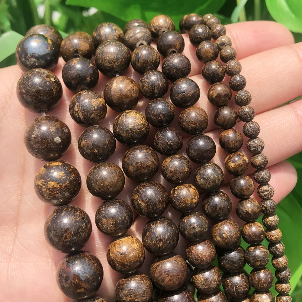 Natural Bronzite Stone Beads Round Loose Spacer Bead For Jewelry Making 15