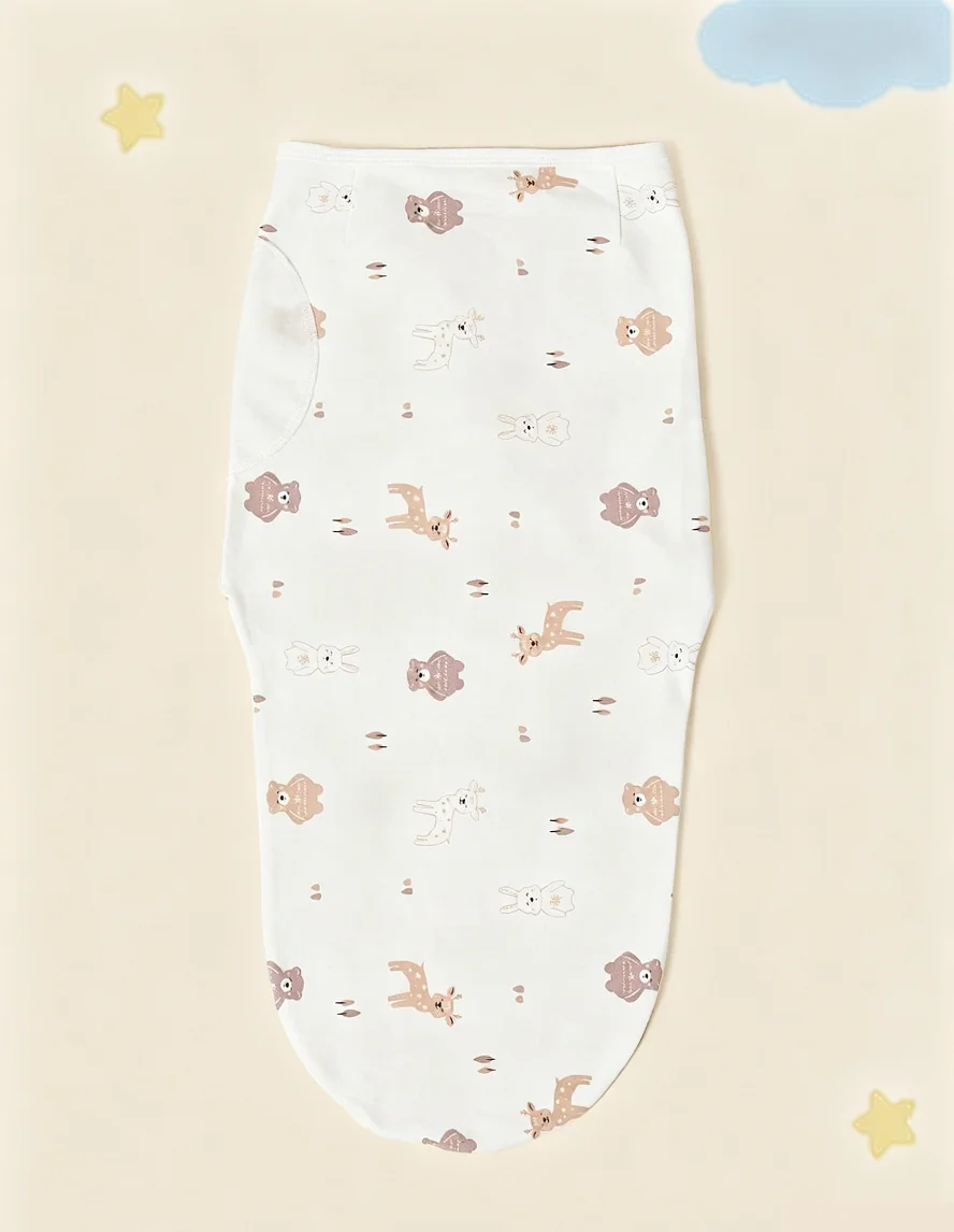 1 coperta per neonati in puro cotone con stampa di cartoni animati, morbida e confortevole, coperta per neonati - immagine 2
