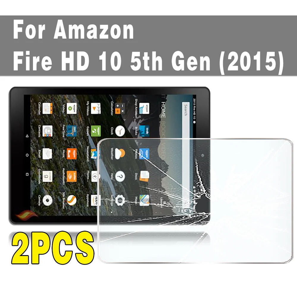 

Закаленное стекло для Fire HD 10 5-го поколения, Защитная пленка для экрана с полным покрытием для Fire HD 10 5-го поколения (2015), 2 шт.