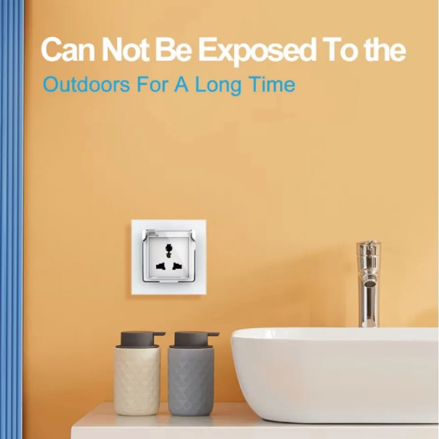 Waterproof EU Standard Socket Cover Plastic Decorative