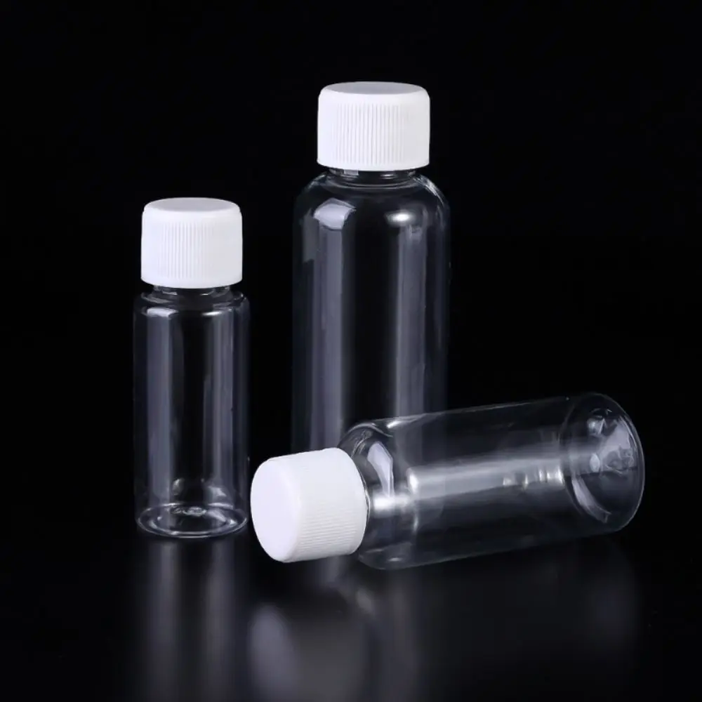 10/20/30/50/80/100ml Reusable Clear Cosmetics Containers PET Empty Seal Sample Bottles Cosmetic Liquid Powder Packing Bottle