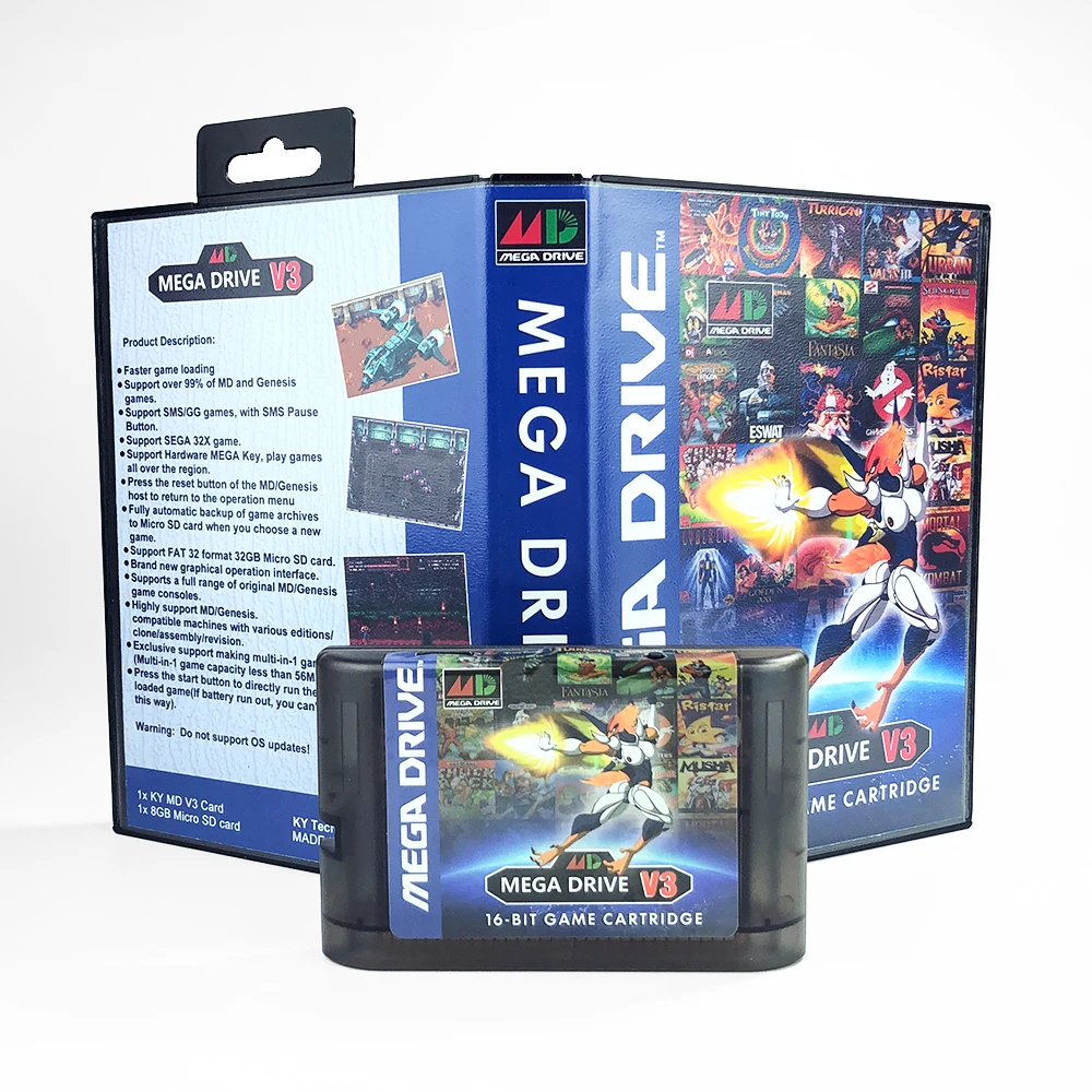 MegaDrive Genesis 3000-in-1 Pro Game Cartridge with 8GB Storage