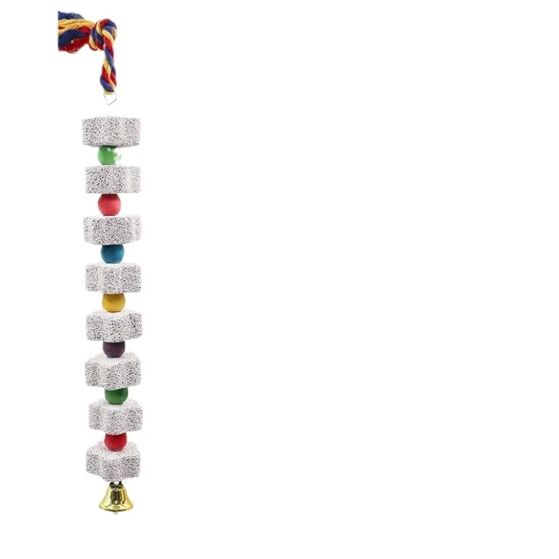 Chicken chewing toy parrot grinding stone calcium supplement stone hamster rabbit flower grinding tooth string bird toy