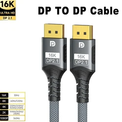Ultra - High - Definition DisplayPort Cable with HDR Support for Gaming and Entertainment (16K DP2.1 - 1060)